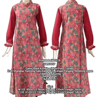 Terlaris Gamis Batik Kombinasi Kain Polos Abaya Kekinian Happy