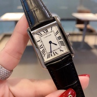 CARTIER Cartier Tank Series Medieval Stainless Steel Shell Quartz Roman Scale Waterproof Elegant All