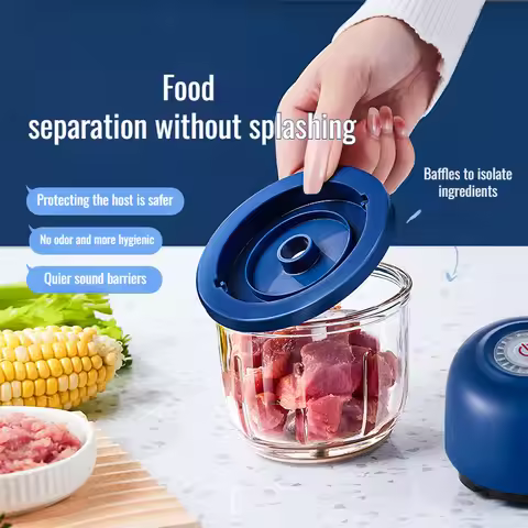 Powerful Electric Food Blender Garlic Meat Chilli Grinder Machine Wireless Mini Baby Food Processor