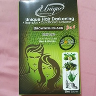 Unique Hair Darkening Shampoo - Brownish Black