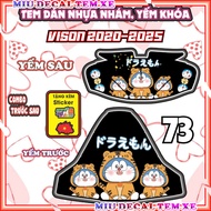VISION 2020-2025 fairing sticker Combo, Doraemon strawberry bear decorative sticker, decal sticker, 