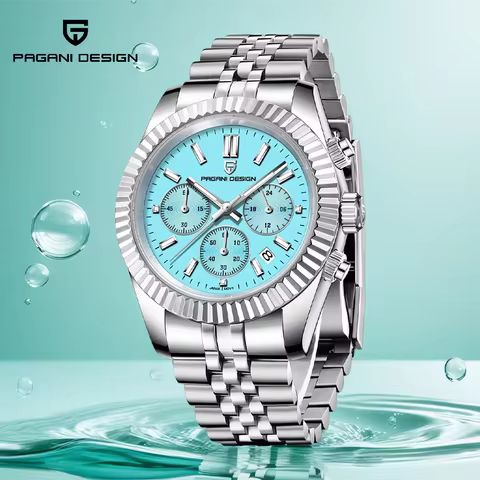 PAGANI DESIGN 2025 new VD53 40MM men's quartz watch luxury sapphire stainless steel luminous C3 wate