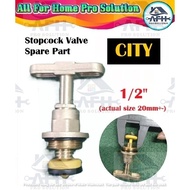 VAGO Brass Stopcock Cartridge Valve Fine Thread Gigi Halus 1/2" 15mm (CITY Brass Spare Part Replacem