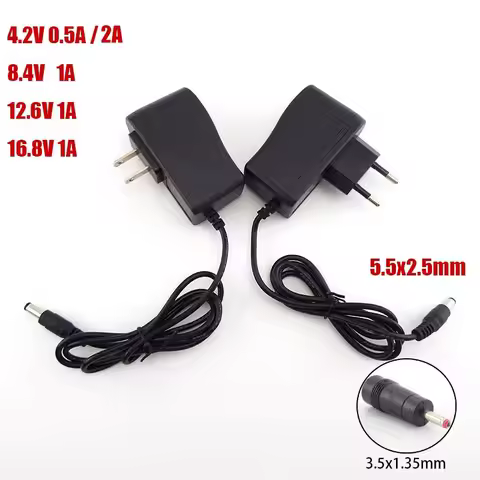 AC100-240V DC 4.2V 8.4V 12.6V 16.8V 1A 1000MA Adapter Power Supply 8.4 12.6 16.8V Volt charger plug 