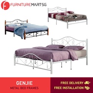 FurnitureMartSG Genjie Series Metal Bed Frame in King Size