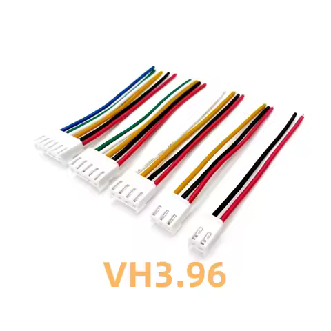 JST VH 3.96mm Pitch Single Female Plug Wire Cable Connector 2P 3 4 5 6 8 10 Pin VH3.96 22AWG Wires 1