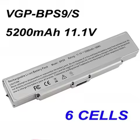 VGP-BPS9/S VGP-BPS9A/S VGP-BPL9 6cell 5200mAh 11.1V Laptop Battery For Sony VAIO VGN-CR13G VGN-CR190