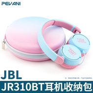 Suitable for JBL JR310BT Headset Storage Bag Dedicated JR300BT Headset Storage Box Children Wireless Bluetooth Headset Protective Case Hard Shell Shock-resistant Compression Portable Handbag Black