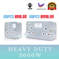 13AMP Metal Socket 15A Metal Clad Switched Socket BESI DOUBLE SWITCH SOCKET / DOUBLE METAL CLAD 铁壳 铁