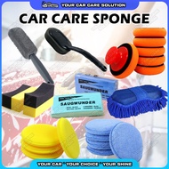 Car Care Wash Sponge Buffing Pad Microfiber Sponge Chenille Tayar DIY Wheel Tyre Rim Long Handle PVA Sponge Cuci Kereta