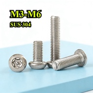 [ZQ-R] 304 Stainless Steel Plate Head/Round Head with Needle Torx Screw M3M4M5M6