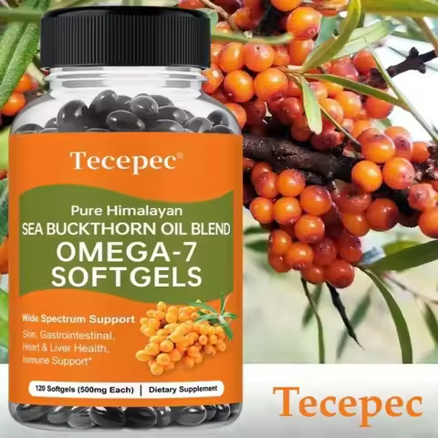 Omega-7 Softgels, Premium Himalayan Sea Buckthorn Oil – Supplement for Healthy Skin, Hair, Nails and