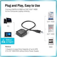 USB 3.0 to SATA Adapter Cable for 3.5 2.5 Inch HDD SSD 40cm - ZD0004