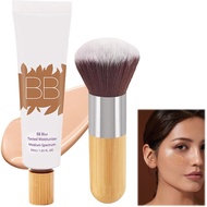 BBBlurTintedMoisturizerwithBrush,BBTintedMoisturiserSpf30+,Hydrates&oothsYour，MediumtoFullCoverage,M