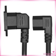 Time C14 to C13 Panel Mount Power Cable 90 Degree IEC320 C13 Female to C14 Male Cable