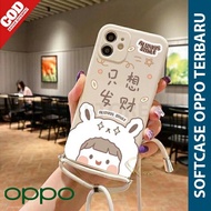 Protec Camera Strap Silicone Case For Oppo A58 4G A58 5G A78 4G A78 5G A17 A17K A76 A96 Reno 7 4G A7