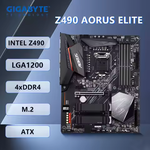 Gigabyte Z490 AORUS ELITE Motherboard Intel Z490 LGA1200 DDR4 128GB M.2 ATX support i9-10900 11700T