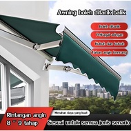 Retractable Awning Awning boleh ditarik balik Awning boleh ditarik balik jauh tangan lipat boleh men