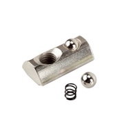 100Pcs Half Round Ball Nut Elasticity Spring Elastic Spring Nut Steel Ball Nut For 20/30/40 Series A