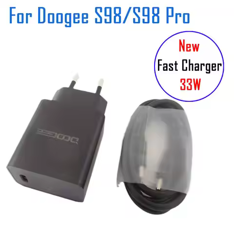 New Original DOOGEE S98 33W Fast Charger Cell Phone Quick Charger TPYE-C USB Cable Data Line For DOO