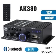 Kerndy Ak-380 Bluetooth EQ Audio Amplifier Karaoke Home Theater FM Radio 800w Amplifier Power Amplifier Audio Bluetooth Car Car Audio Power Amplifier 12V