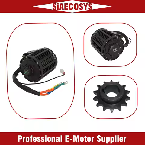 QS138 3000W/6000W Peak 72V BLDC Mid Drive Motor for Electric Scooter 100KM/H with 428 Chain Sprocket