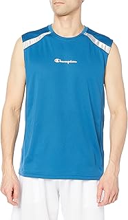C3-VS303 Men's Sleeveless Shirt, Absorbent, Quick Drying, Reduces See-through, UV Protection, Script