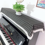 New cotton and linen fabric piano cover lattice piano cover piano cover cloth piano curtain piano shawl Korean version l