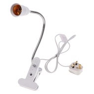 [mhvgwqm] E27 Flexible Clip on Switch LED Light Lamp Bulb Holder Socket Converter UK