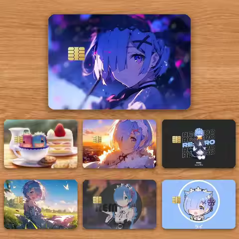 Re Zero R-Rem Credit Card HD Stickers Game Card Decal Card Matte Film Skin Small Chip Waterproof Sti