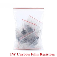 500pcs/300pcs 1W Carbon Film Resistors 0.1 Ohm to 750 ohm or 1K to 2M 5% Assorted Kit Resistance 30 