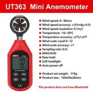 UNI-T UT363S UT363 ดิจิตอลความเร็วเซนเซอร์วัดเครื่องวัดความเร็วลม30เมตร/วินาที Electronic Tachometer