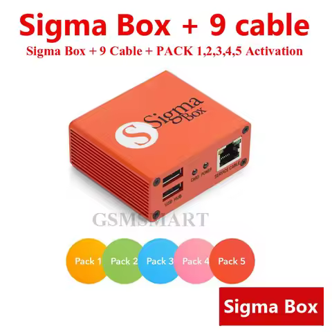 2025 Sigma Plus Box with Cable Set (9pcs.) + Sigma Pack 1, 2, 3, 4, 5 Activation
