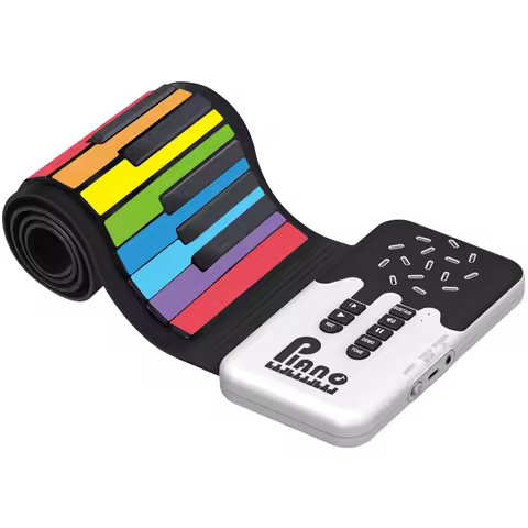 49 Keys Flexible Roll Up Piano Portable Electronic Hand Roll Piano Bluetooth-Compatible Mp3 Headphon