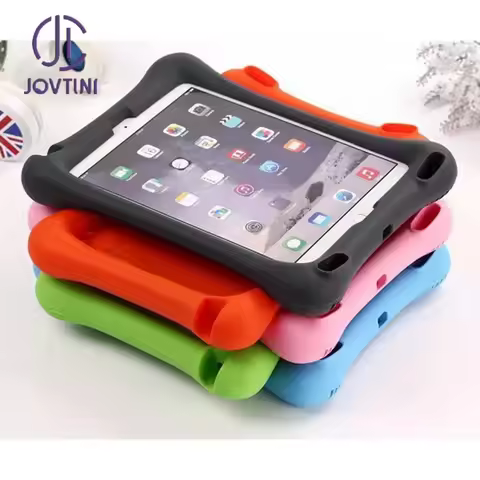 Case For iPad Air 2 / Air cover Soft Silicone Stand Kids Shock proof Tablets case For iPad 9.7 2017 