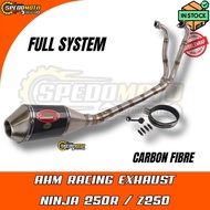 AHM RACING EXHAUST FULL SYSTEM KAWASAKI NINJA 250R Z250 2013 CARBON FIBRE EXHAUST NINJA250R Z250 FUL