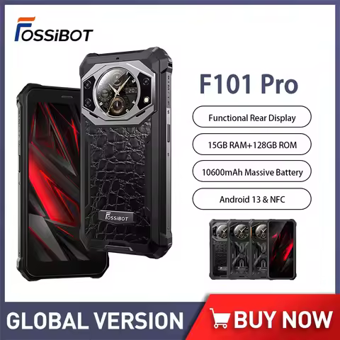 FOSSiBOT F101 PRO Rugged Phones 5.45" FHD+ 15GB+128GB Smartphone Android 13 Infrared Night Vision Ca