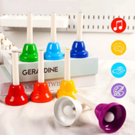 1/4/8pcs, Colorful Hand Bell 8-Piece Set: Adult 8-Note Set - Metallic Texture, Clear Sound, Portable