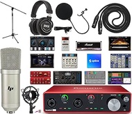 Focusrite Scarlett 4i4 4x4 USB Audio Interface Full Studio Bundle with Creative Music Production Sof
