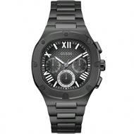 1 Piece Men's Multi-Functional Square Analogue Quartz Watch - 42mm Black Stainless Steel Case & Brac