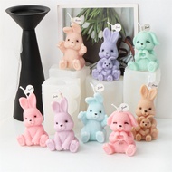 Easter Love Bunny Aroma Plaster Ornament Mould Huggable Bunny Silicone Candle Mould DIY Handmade Too