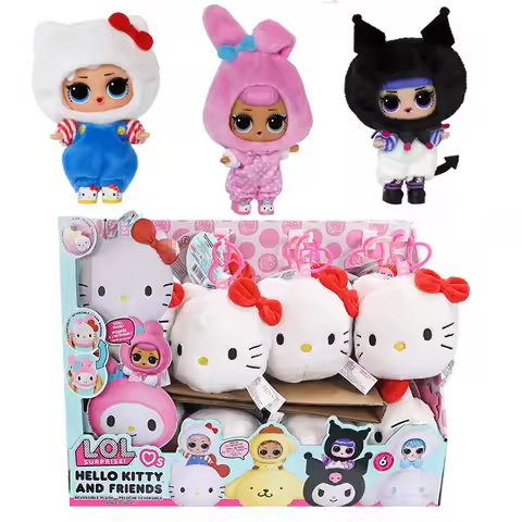Surprise Loves Hello Kitty Reversible Plush Surprise with Matching LOL Tot and Keychain Blind Box