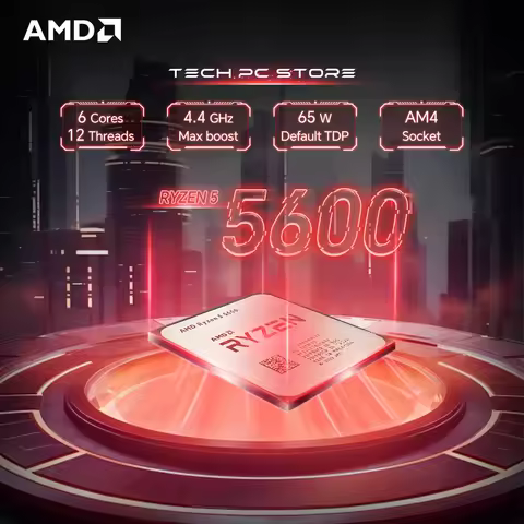 AMD Ryzen 5 5600 3.5GHz 6-Core 12-Thread R5 5600 Socket AM4 7NM L3=32M Processor 65W DDR4 No Fan