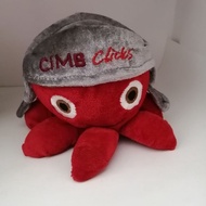 [PRELOVED] CIMB Octopus CIMB Bank Click Soft Toy