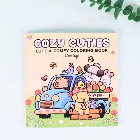 COZY CUTIES Coloring Books For Adults And Teens Featuring Cute Puppies Cartoon Coloring Books To Rel