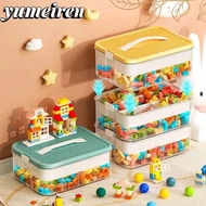 YUMEIREN Building Blocks Storage Boxes, with Inner Box Plastic Building Blocks Box, /Yellow Building