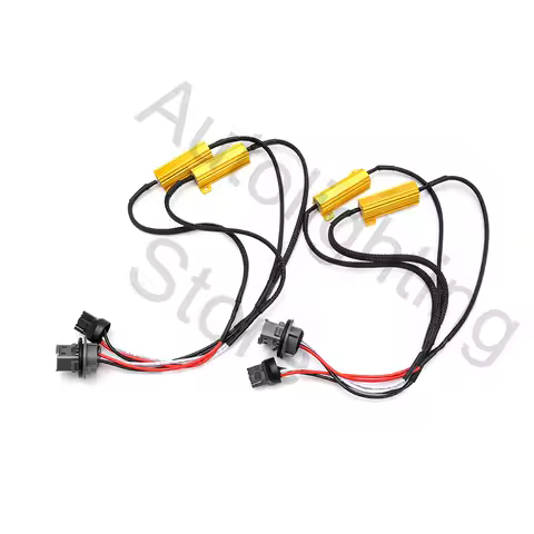 2PCS 50W 8OHM Metal Warning Canceller Decode Led Lamp OCB Load Resistor 7443 T20 W21/5W BOW turn sig