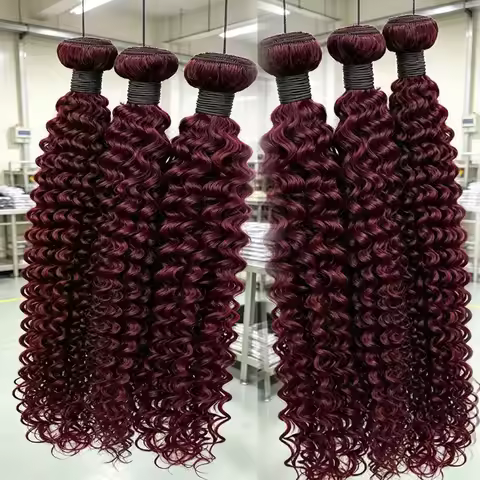 #99j Kinky Curly Bundles 28 30 Inch Burgundy Color Human Hair Bundles Brazilian Raw Virgin Hair Weav