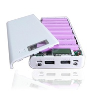 8*18650แบตเตอรี่ Dual USB Power Bank แบตเตอรี่กล่องชาร์จโทรศัพท์มือถือ DIY กรณีชาร์จ Storage Case สำหรับ Xiaomi