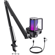 [raock] Maono DGM20S USB Microphone Gaming Mic Condenser Mic RGB Mic Noise Canceling Mic with Mic Ga